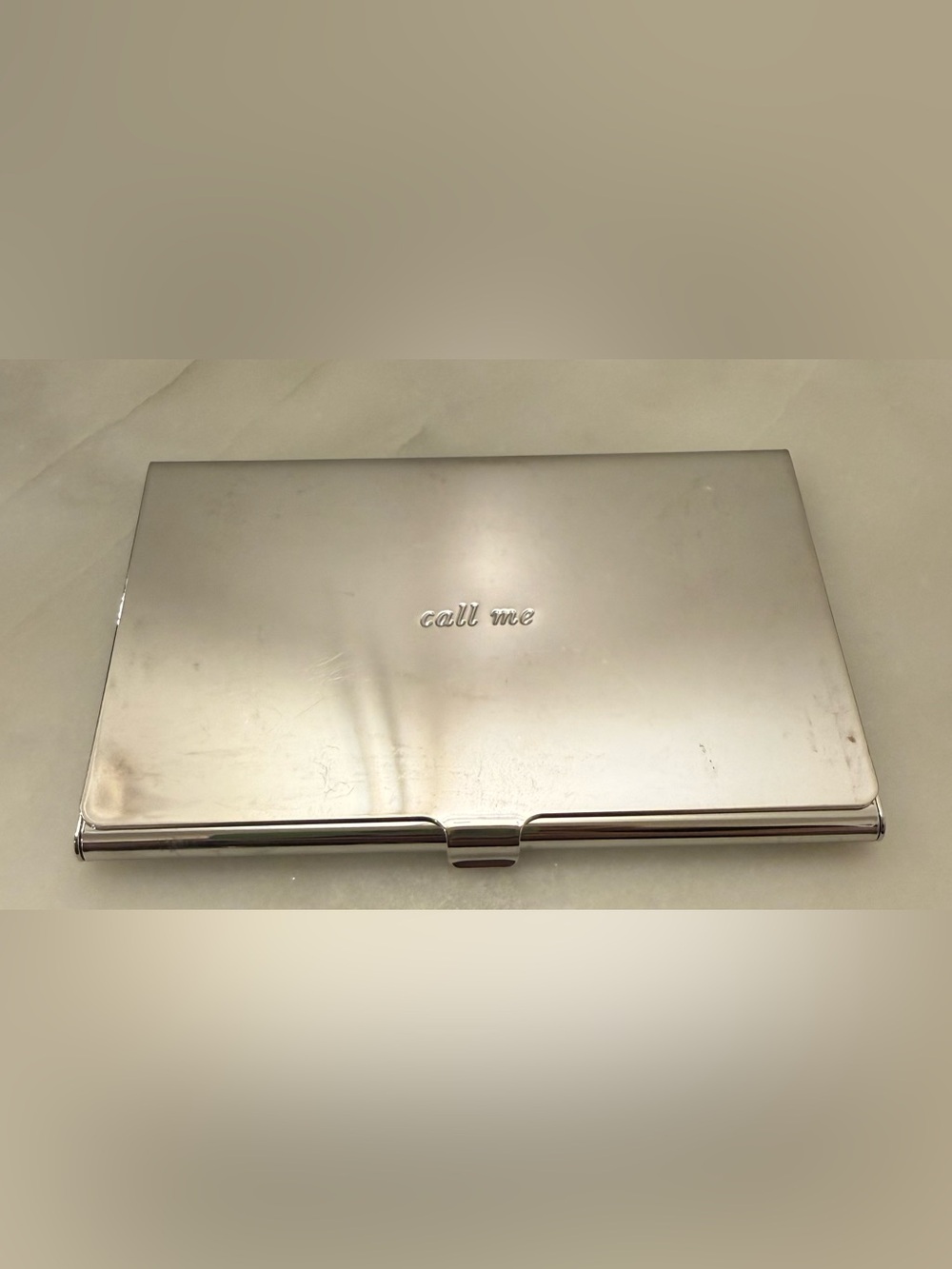 Kate Spade New York Silver Plated Business Card Holder GUC